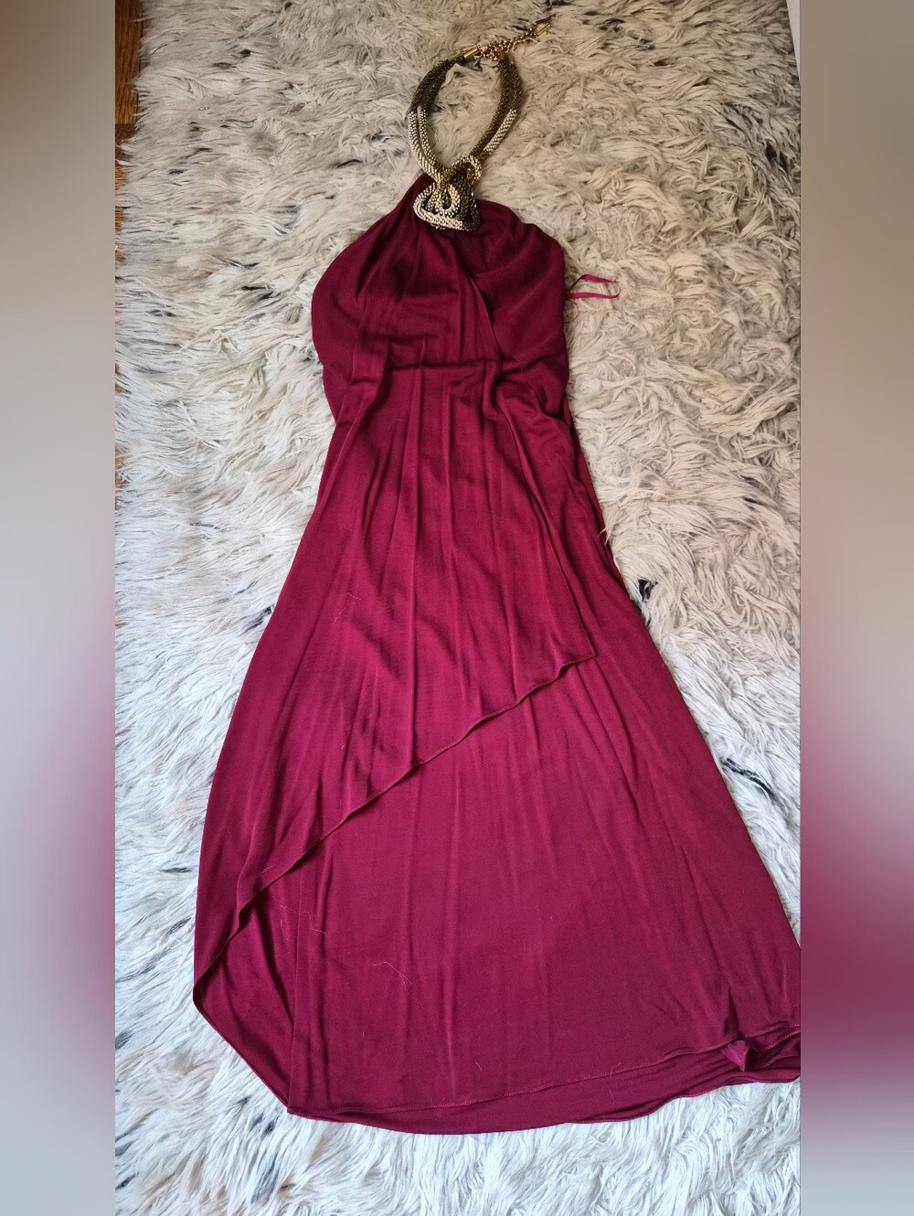 Gorgeous Crimson Elie Tahar Halteri Gown With Jeweled Neck Detail Sz S